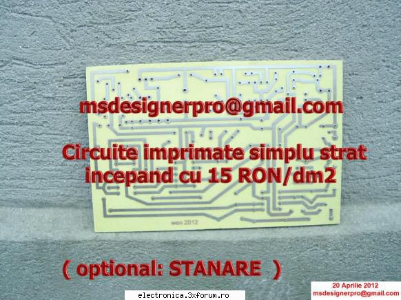 CIRCUITE IMPRIMATE IEFTINE ( PCB) incepand cu 15 RON/dm2 - Circuite imprimate (pcb) - Vanzari --- Cumparari